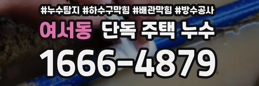 여서동 단독 주택 누수