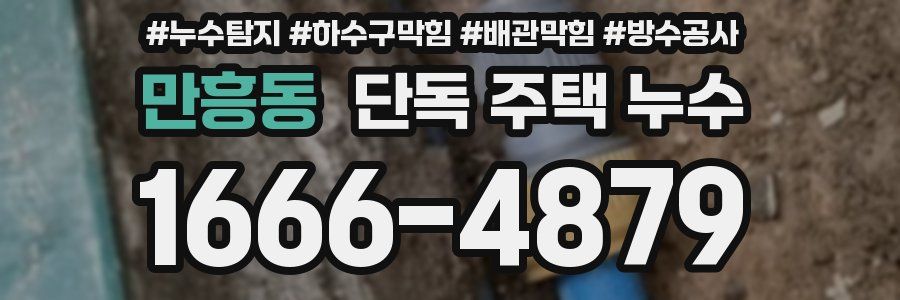 만흥동 단독 주택 누수