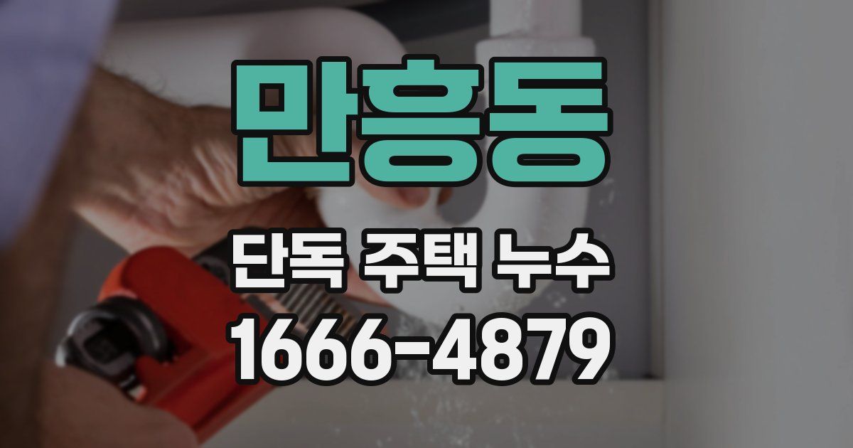 만흥동 단독 주택 누수
