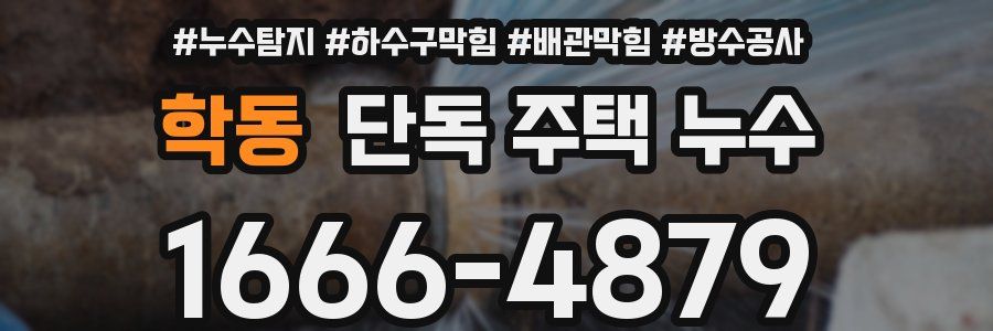학동 단독 주택 누수