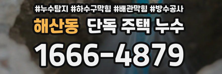 해산동 단독 주택 누수