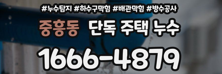 중흥동 단독 주택 누수
