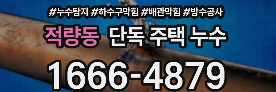 적량동 단독 주택 누수