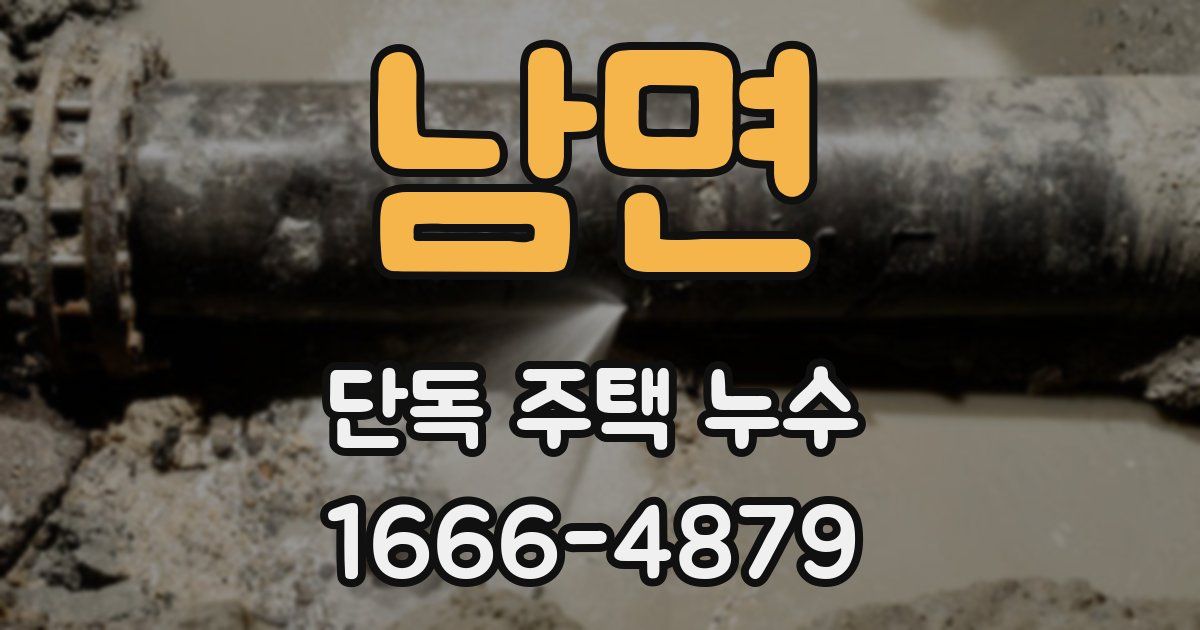 남면 단독 주택 누수