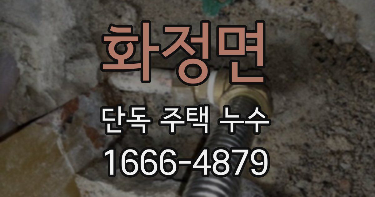 화정면 단독 주택 누수