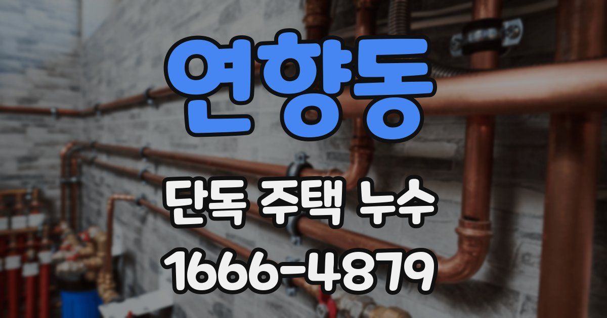 연향동 단독 주택 누수