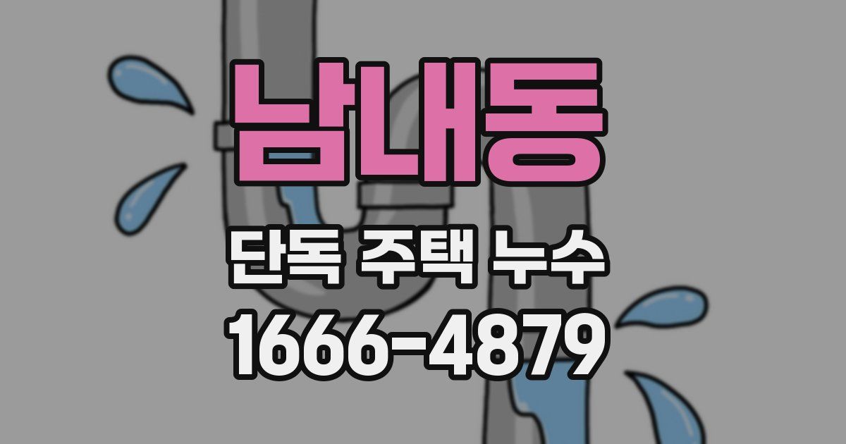 남내동 단독 주택 누수