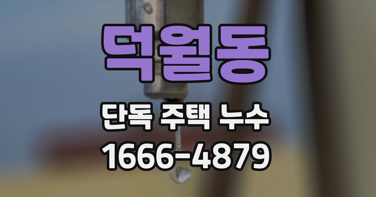 덕월동 단독 주택 누수