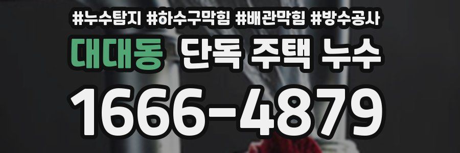 대대동 단독 주택 누수