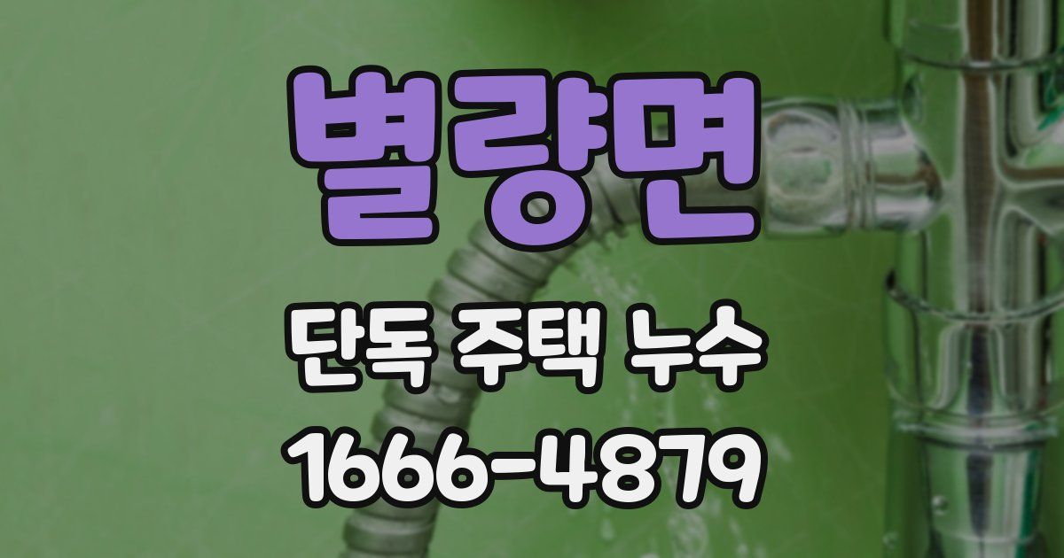 별량면 단독 주택 누수
