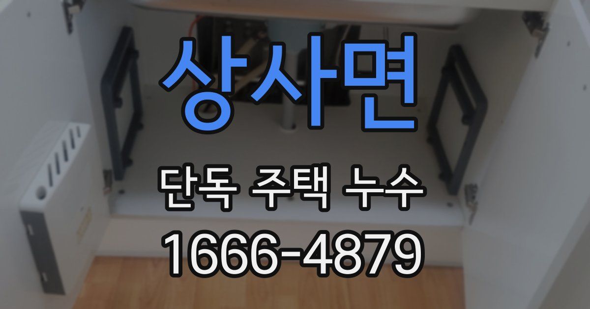 상사면 단독 주택 누수