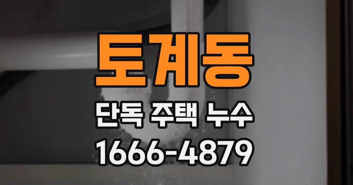 토계동 단독 주택 누수
