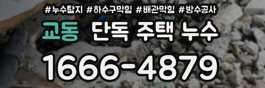 교동 단독 주택 누수