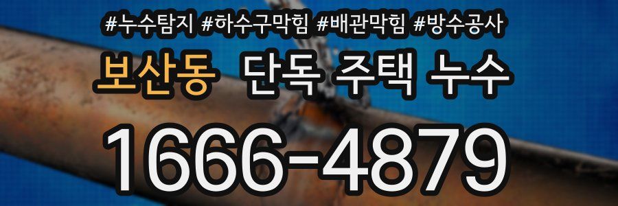 보산동 단독 주택 누수