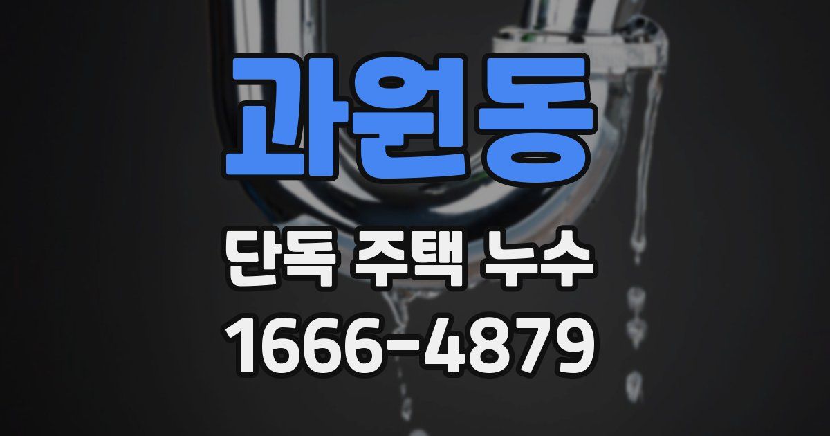 과원동 단독 주택 누수