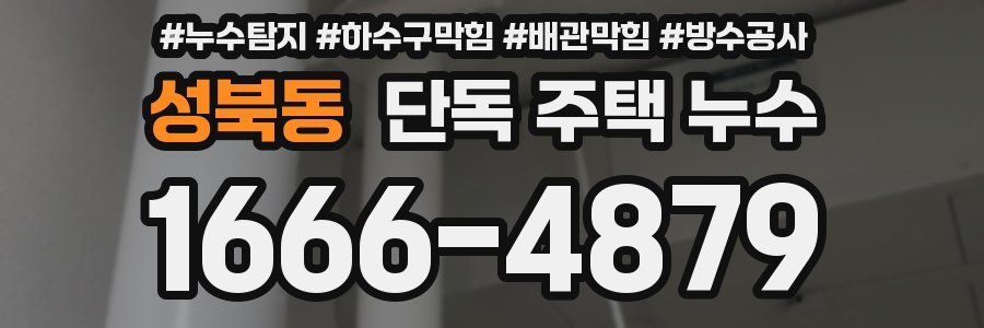성북동 단독 주택 누수