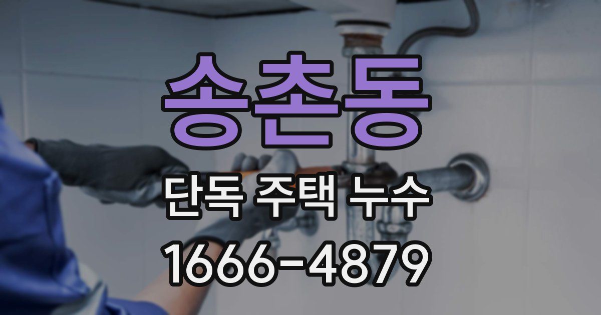 송촌동 단독 주택 누수