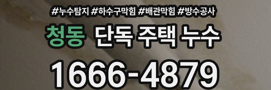 청동 단독 주택 누수