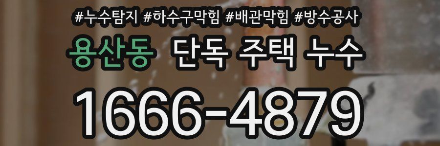 용산동 단독 주택 누수