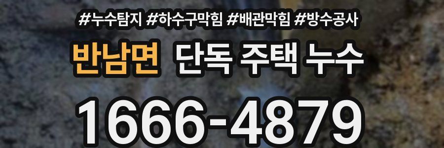 반남면 단독 주택 누수