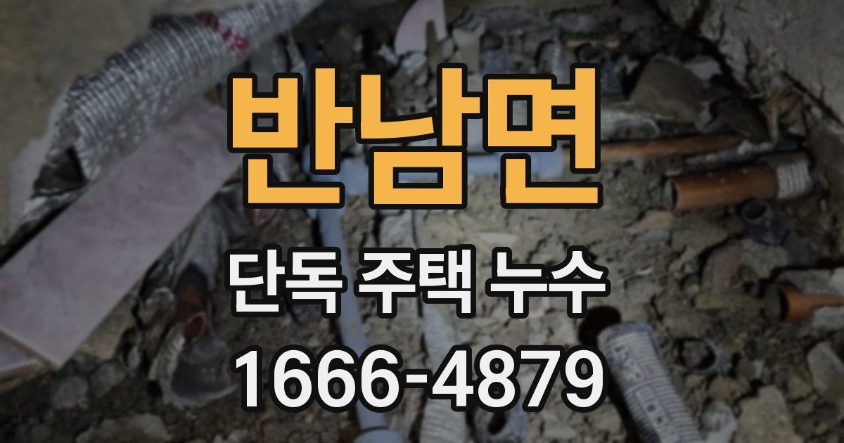 반남면 단독 주택 누수