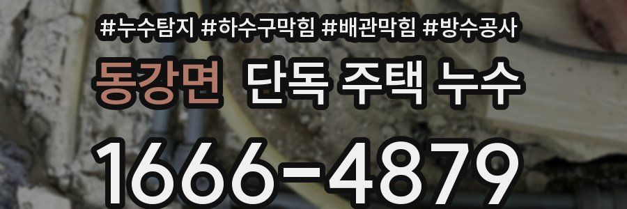 동강면 단독 주택 누수