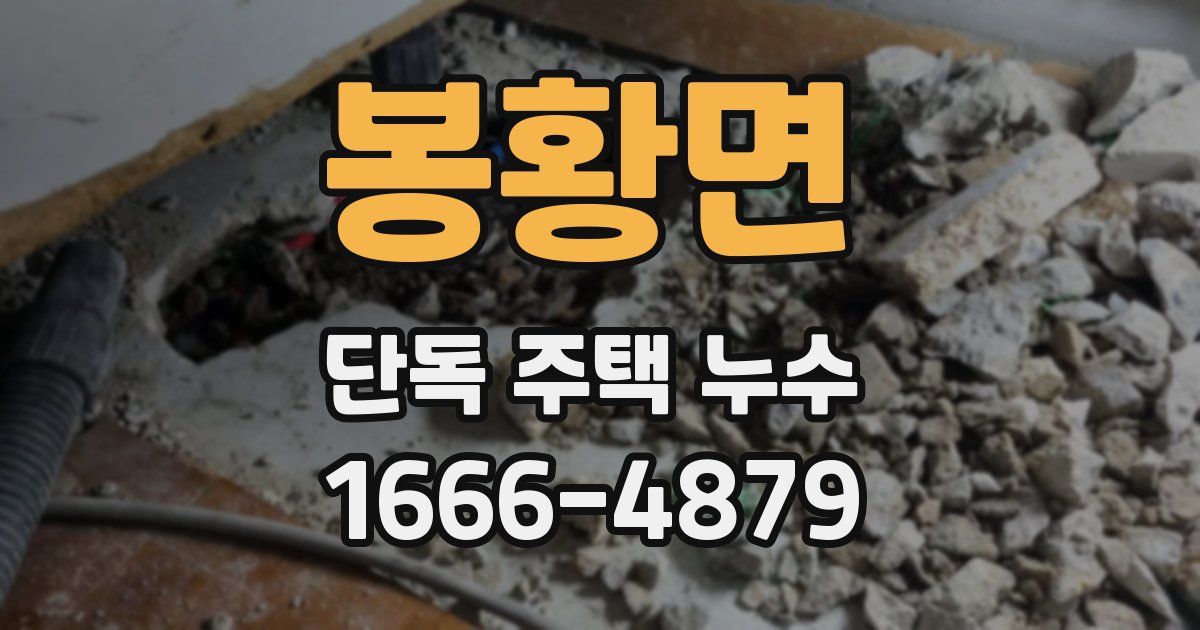 봉황면 단독 주택 누수