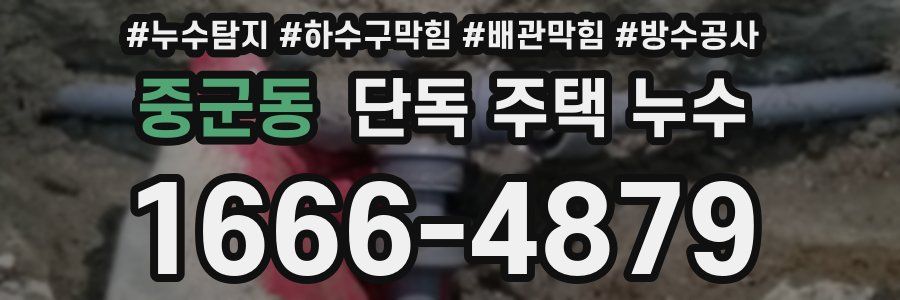 중군동 단독 주택 누수