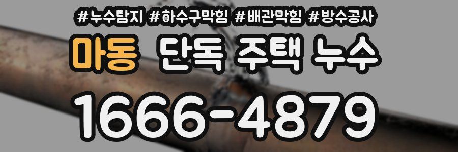 마동 단독 주택 누수
