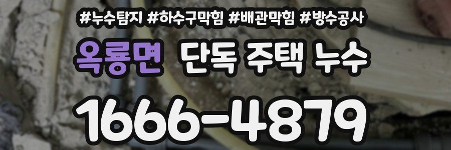 옥룡면 단독 주택 누수