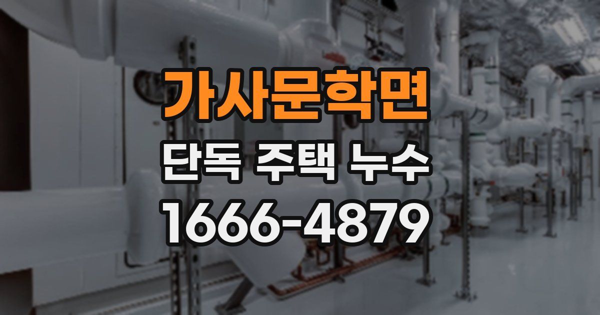 가사문학면 단독 주택 누수