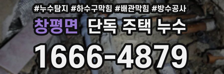 창평면 단독 주택 누수
