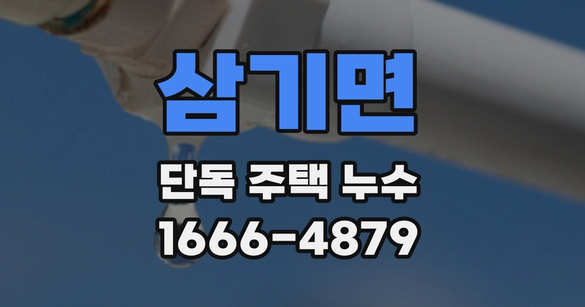 삼기면 단독 주택 누수