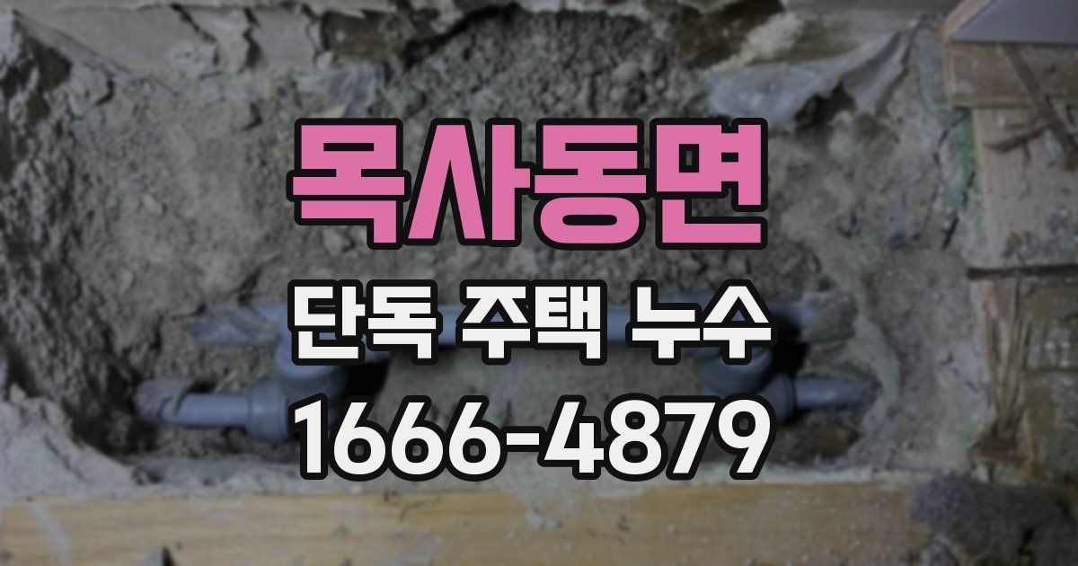 목사동면 단독 주택 누수
