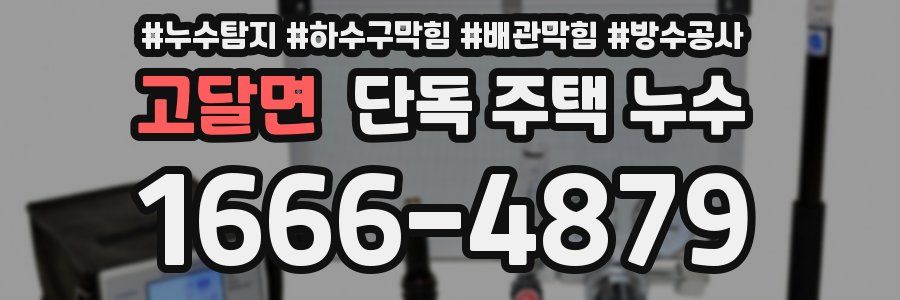 고달면 단독 주택 누수