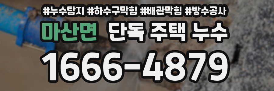 마산면 단독 주택 누수