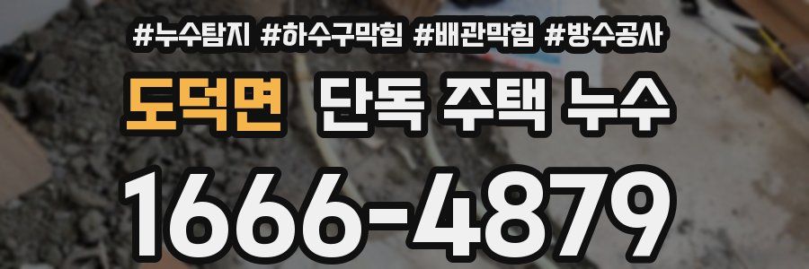 도덕면 단독 주택 누수