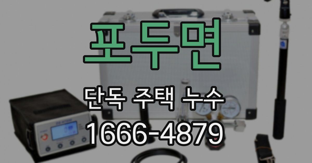 포두면 단독 주택 누수
