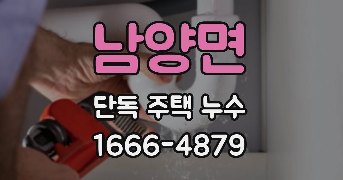 남양면 단독 주택 누수