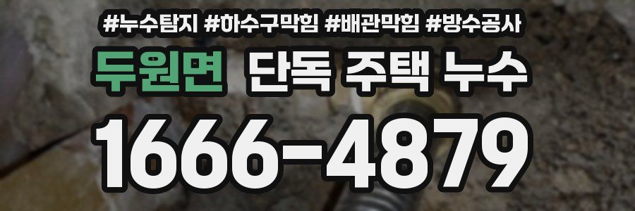 두원면 단독 주택 누수