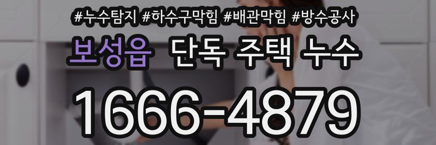 보성읍 단독 주택 누수