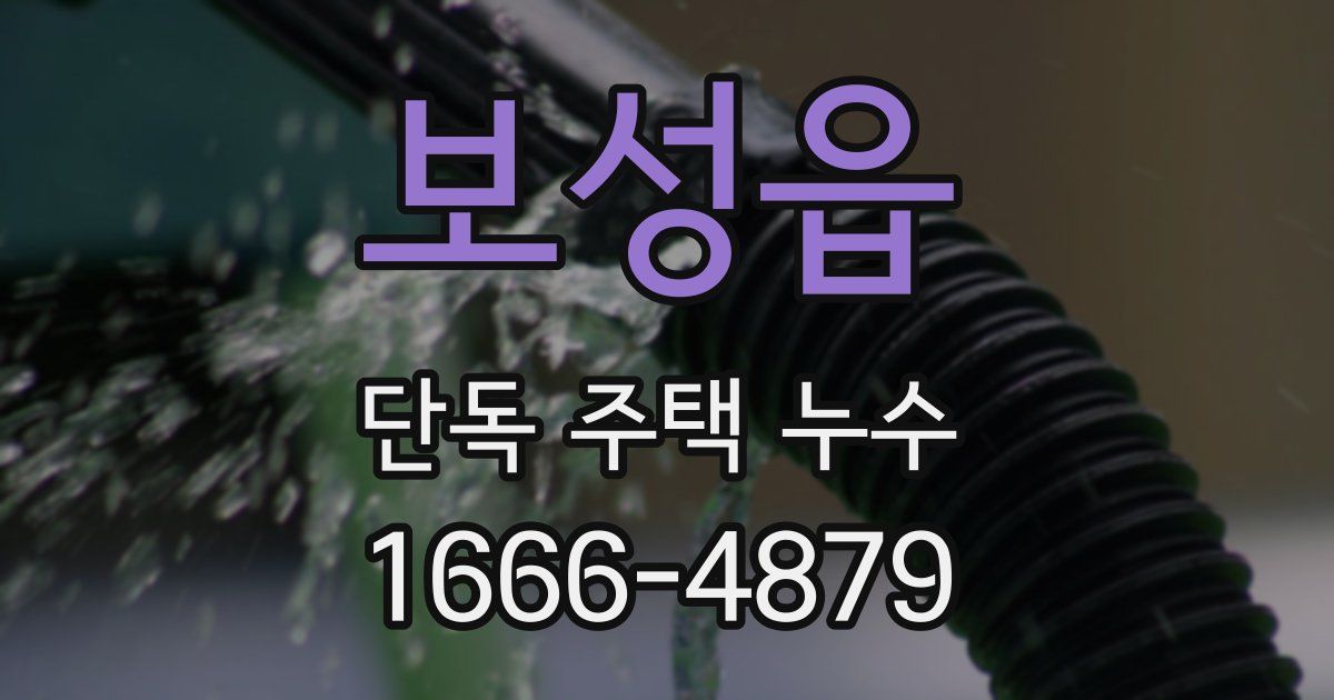 보성읍 단독 주택 누수