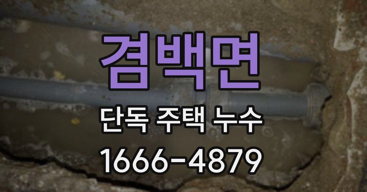 겸백면 단독 주택 누수