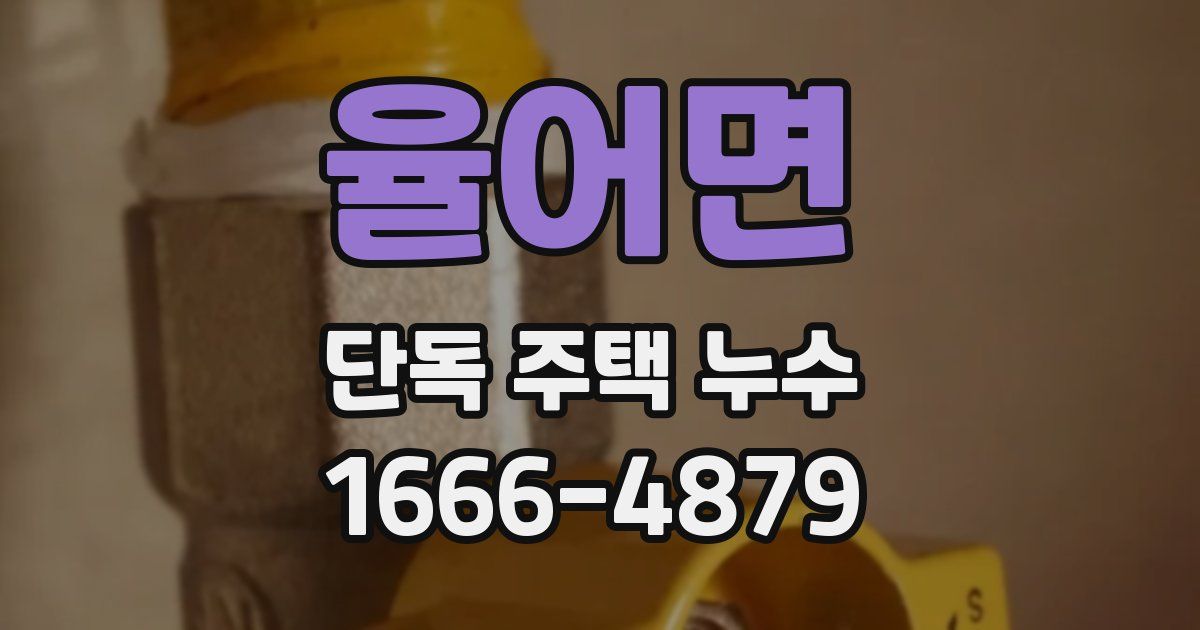 율어면 단독 주택 누수