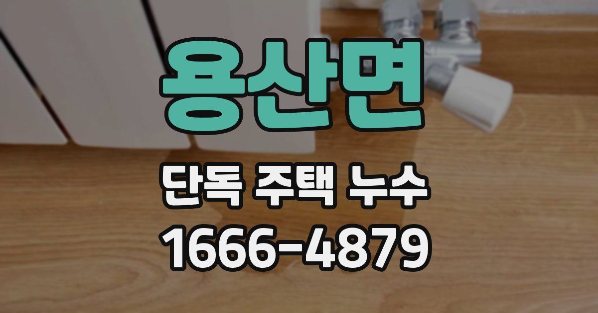 용산면 단독 주택 누수