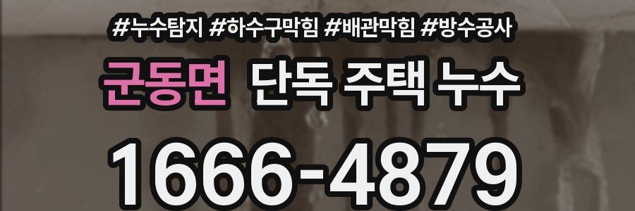 군동면 단독 주택 누수