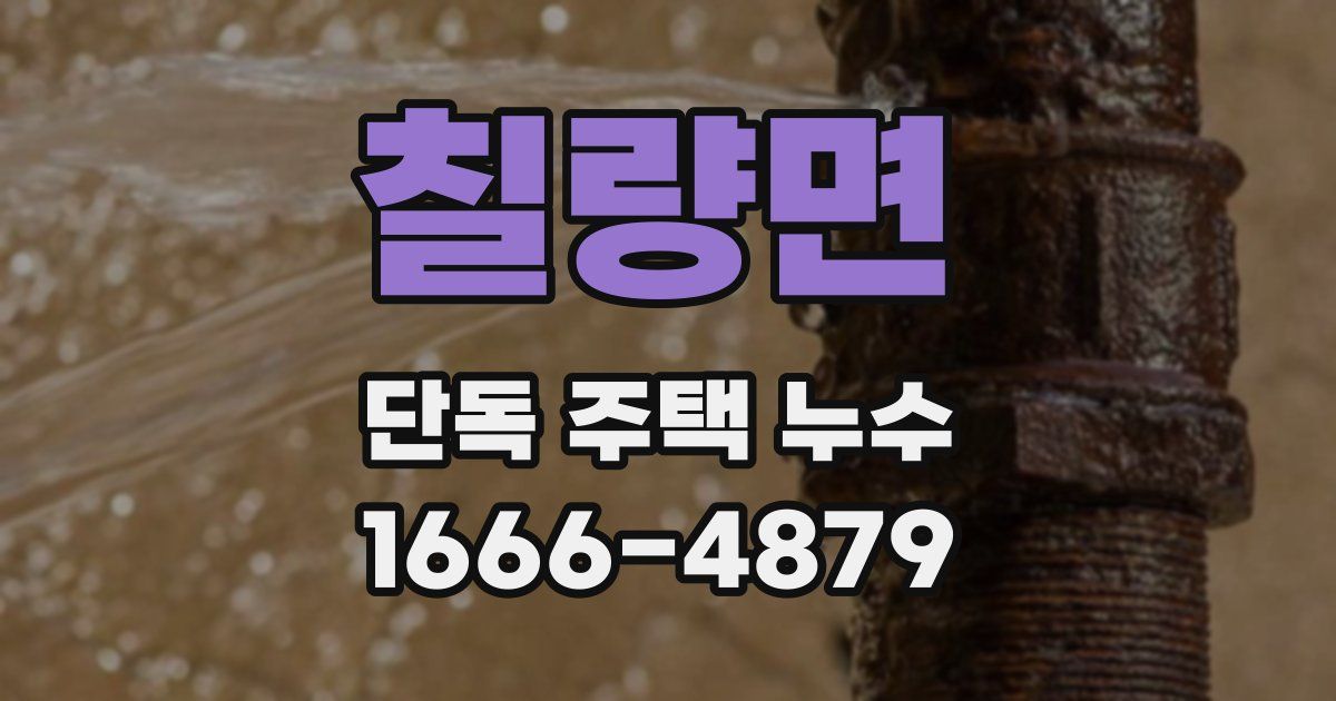 칠량면 단독 주택 누수