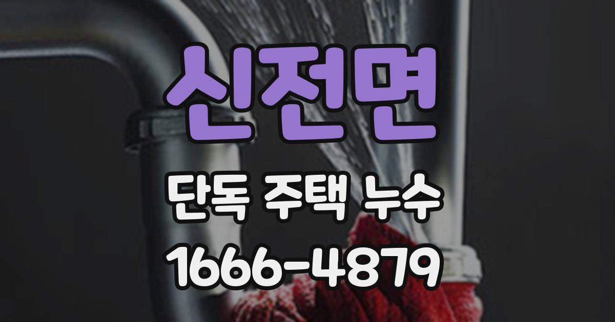 신전면 단독 주택 누수