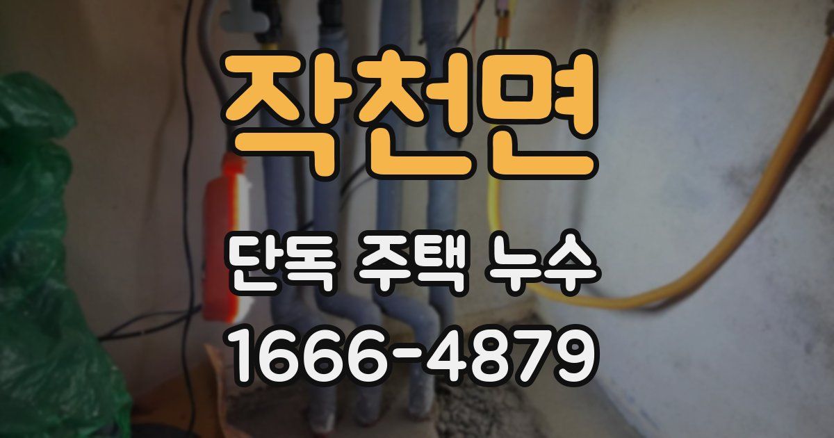 작천면 단독 주택 누수