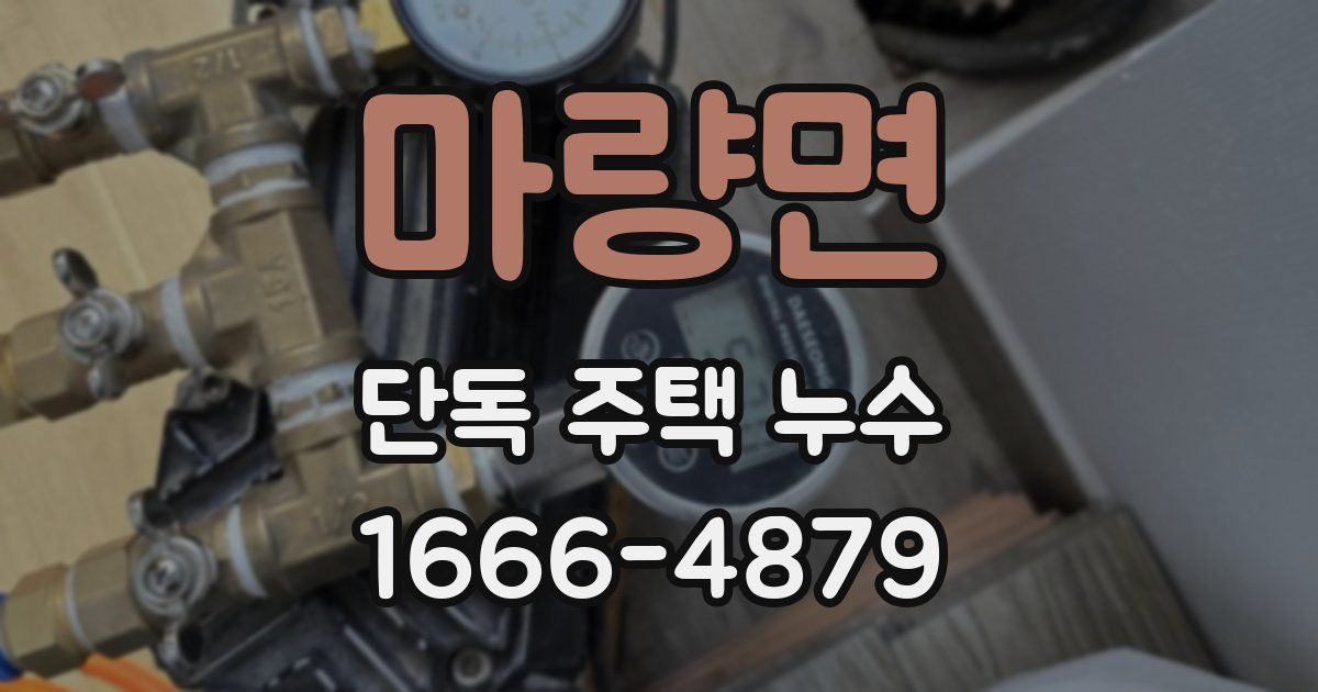 마량면 단독 주택 누수